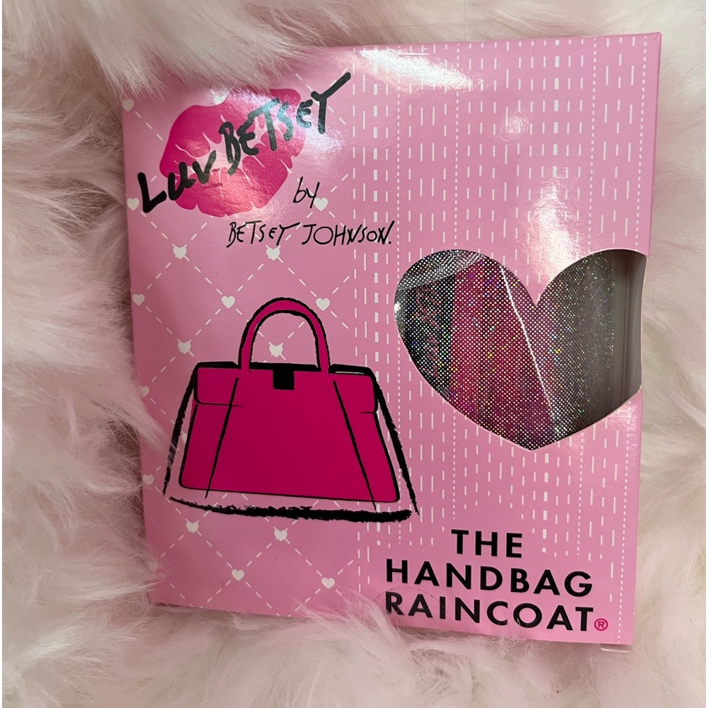 Luv Betsey glitter handbag raincoat